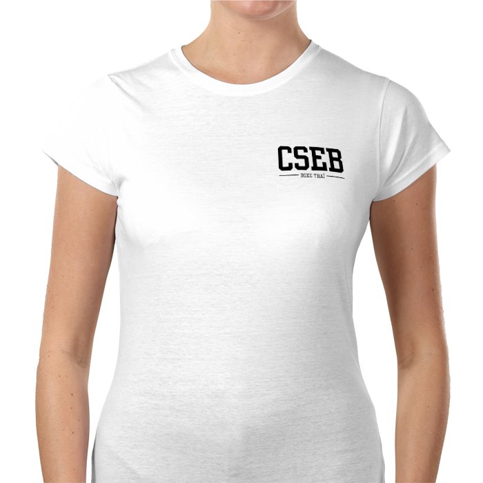 T shirt femme blanc logo dos